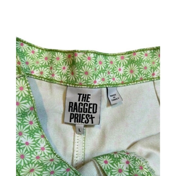 Ragged Priest Urban Outfitters Cargo Pants Womens Size Large 33x29 Green Daisies - Picture 4 of 9